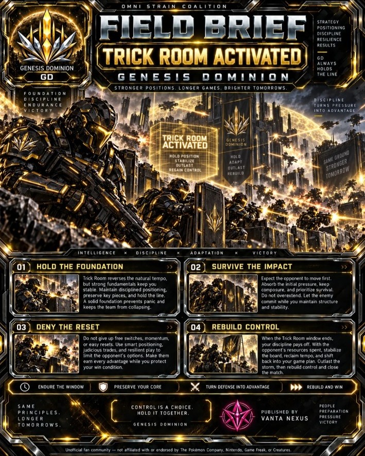 Field Brief — Trick Room Activated — Genesis Dominion