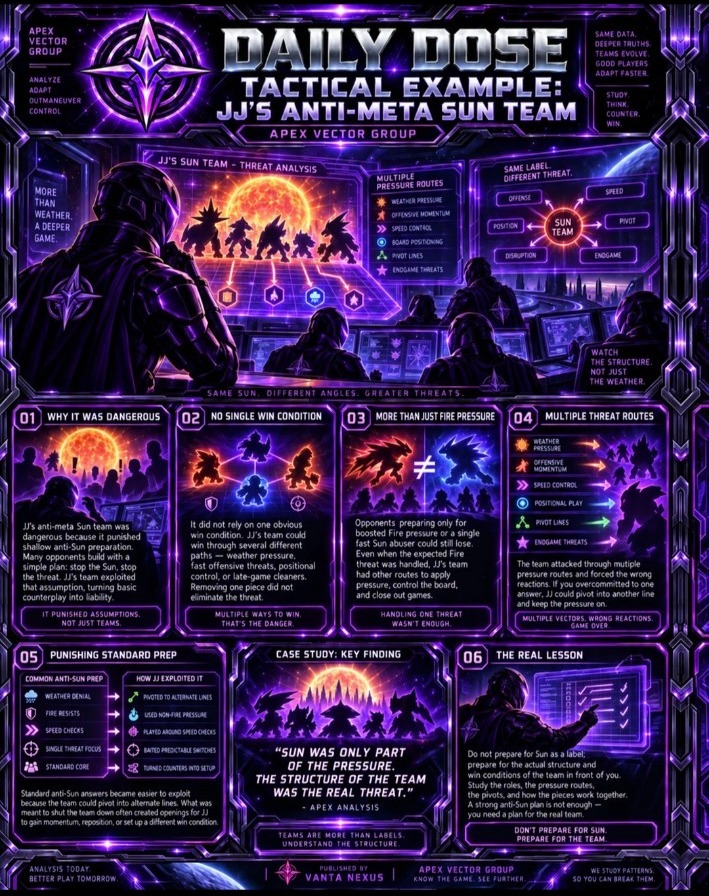 Daily Dose — Tactical Example: JJ’s Anti-Meta Sun Team